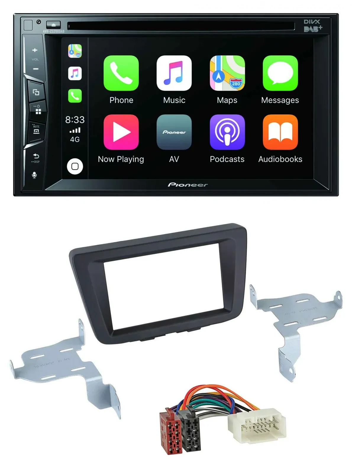 Pioneer MP3 USB DVD Bluetooth DAB 2DIN Autoradio für Suzuki Baleno EW ab 2016
