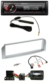 Автомагнитола для Alfa 147/GT Pioneer 1 DIN, DAB, USB, MP3, серебристо-серый