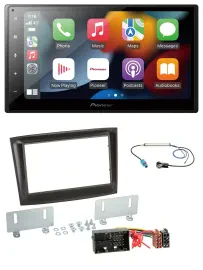 Pioneer DAB Bluetooth 2DIN USB MP3 Autoradio für Fiat Doblo ab 2015 schwarz