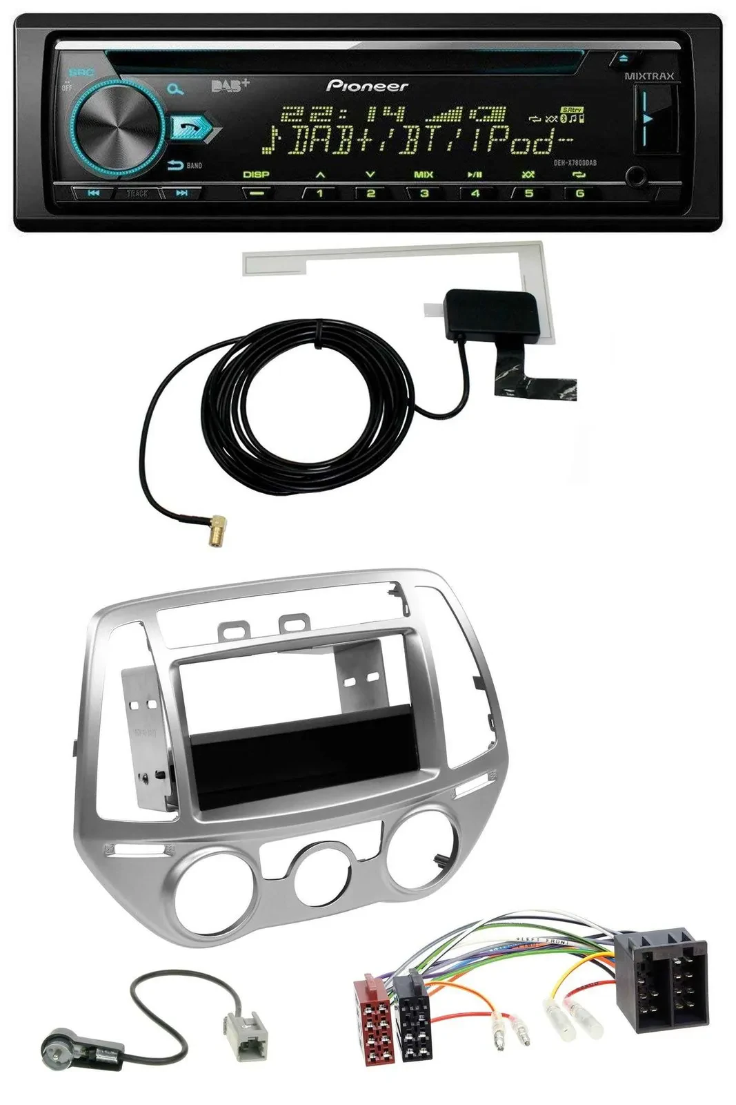 Автомагнитола для Hyundai i20 (2012–2014), ручной климат-контроль Pioneer CD/MP3, USB, AUX, DAB