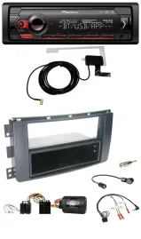 Pioneer DAB USB Lenkrad Bluetooth Autoradio für Smart ForFour 2004-2006 schwarz