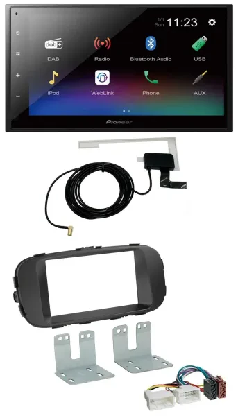 Pioneer DAB MP3 Bluetooth 2DIN USB Autoradio für Kia Soul ab 14 PS schwarz