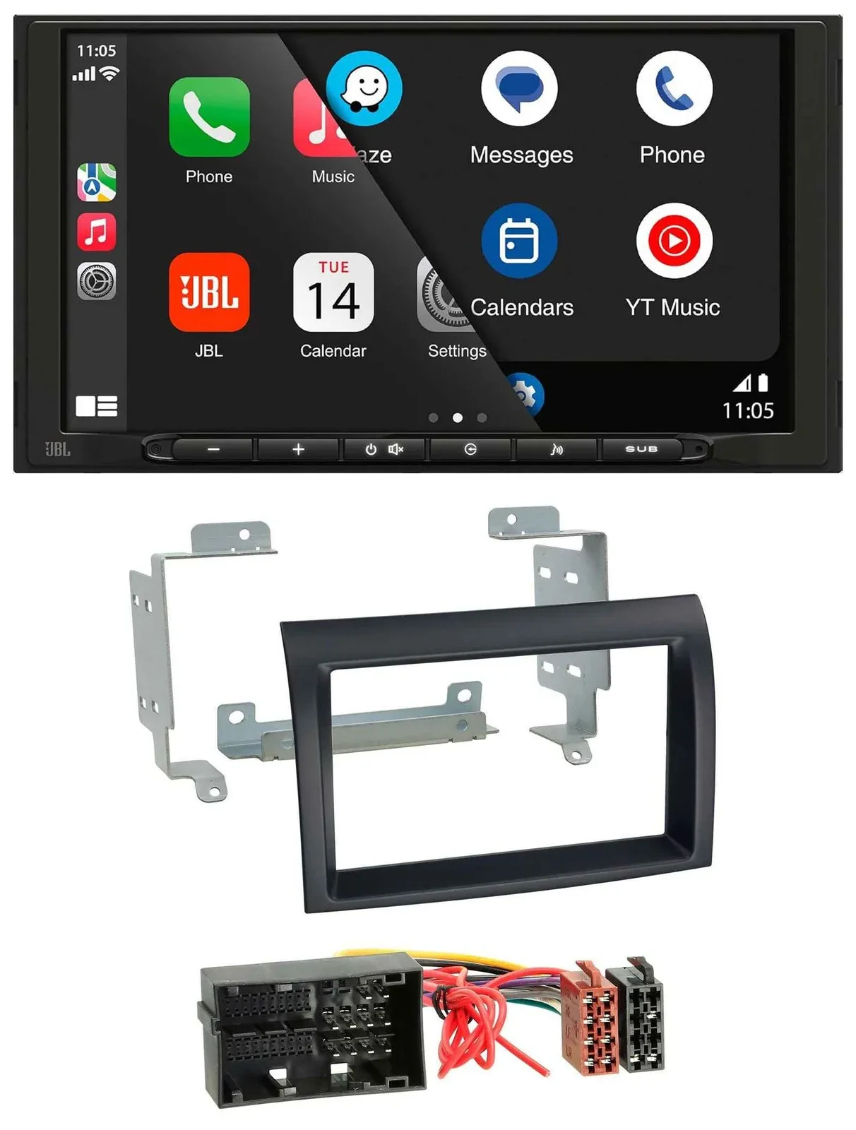 JBL USB 2DIN MP3 Bluetooth AUX Autoradio für Citroen Jumper Fiat Ducato Peugeot