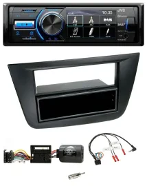 Автомагнитола JVC Bluetooth, USB, DAB для Seat Altea/Toledo (2004–2009) черный