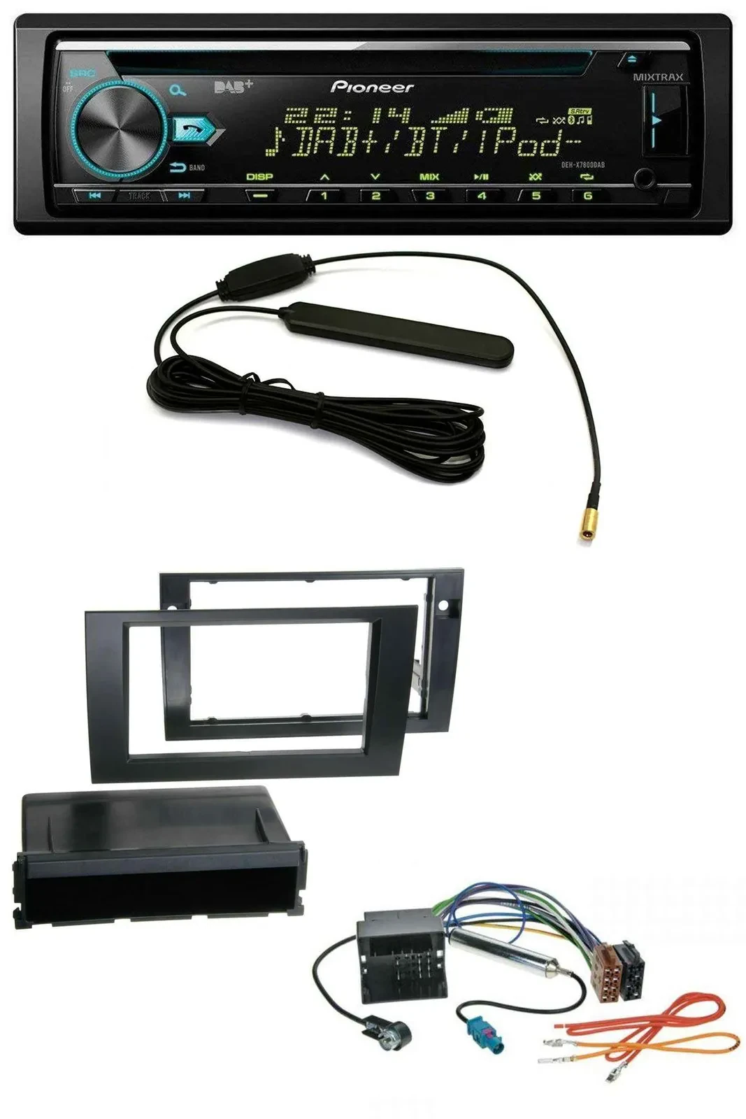 Pioneer CD MP3 AUX DAB USB Autoradio für Audi A4 01-08 B6 B7 Symphony Quadlock