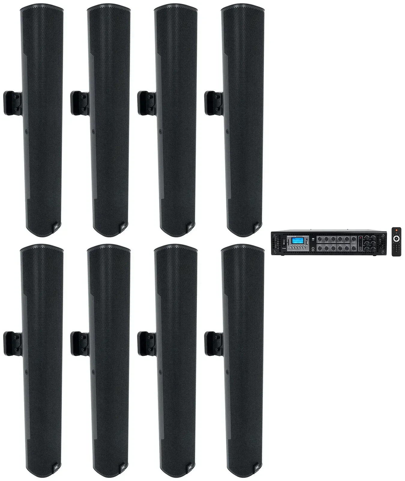 Настенная акустика Rockville RCS180-6+(8) JBL-COL600-BK Black с усилителем (8 штук)