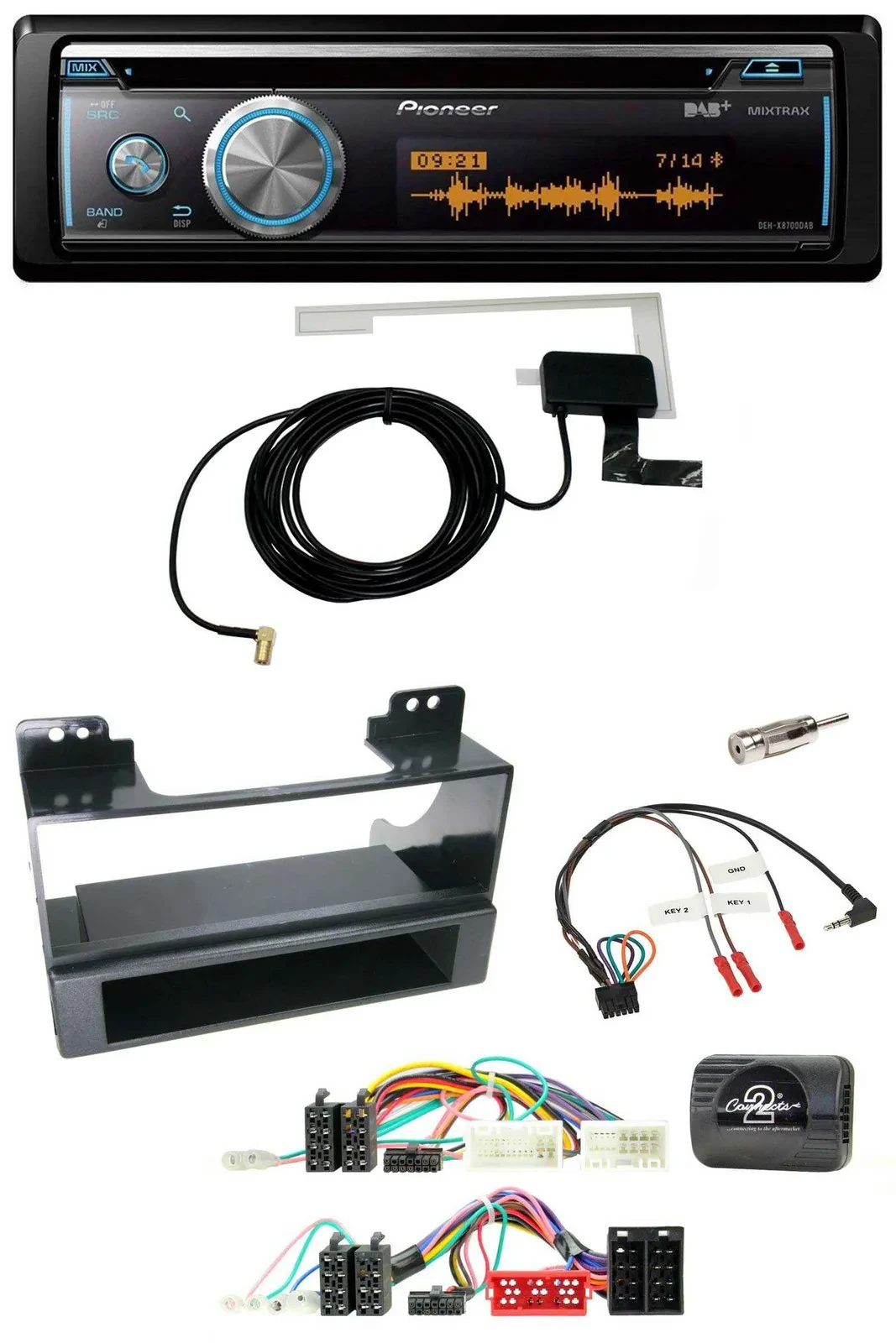 Автомагнитола для KIA Carnival II (2006–2011) Pioneer Bluetooth, DAB, USB, CD, поддержка кнопок на руле