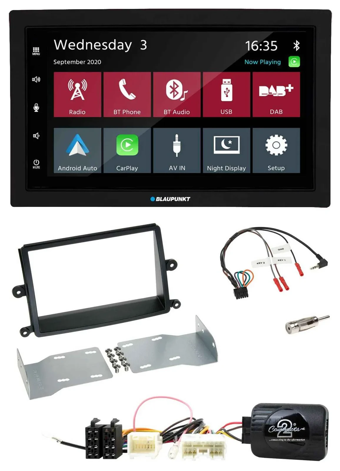 Blaupunkt DAB Bluetooth USB Lenkrad 2DIN Autoradio für Mitsubishi L200 06-15