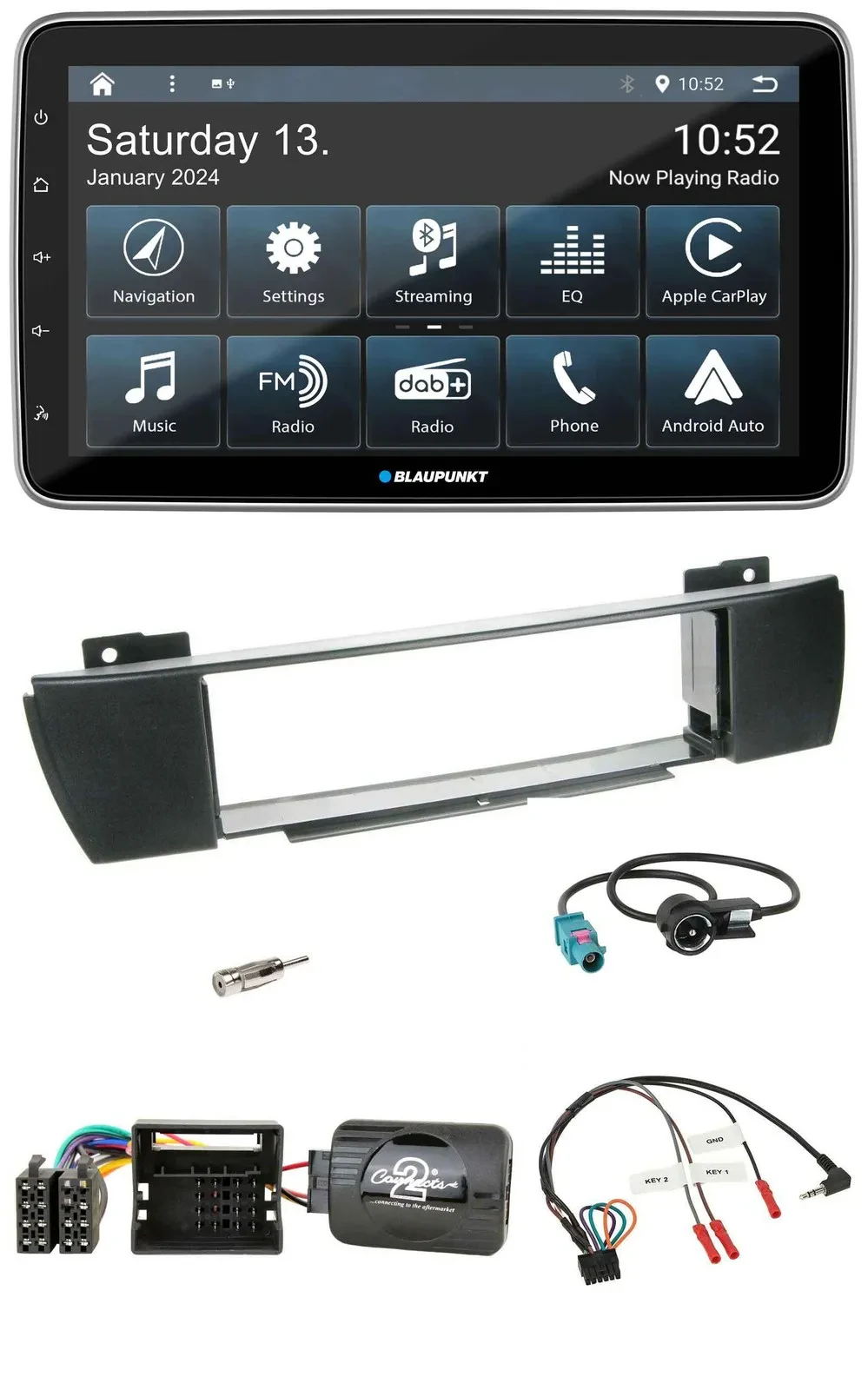 Blaupunkt USB DAB SD Lenkrad Bluetooth Autoradio für BMW X3 E83 2004-2010 mittig
