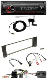 Автомагнитола для Audi A4 (2000–2004) Pioneer DAB, USB, Bluetooth, CAN-Bus ISO, поддержка управления на руле