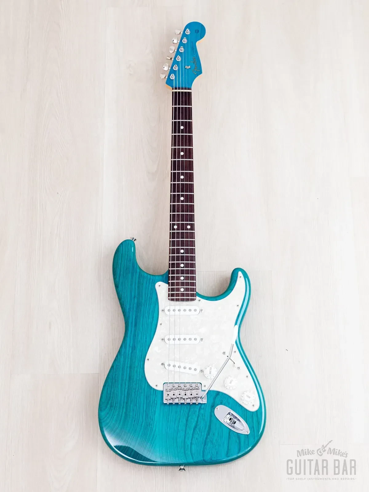 Электрогитара Fender Stratocaster 1962 Vintage Reissue ST62/ASH/MH SSS Transparent Blue w/gigbag Japan 2012