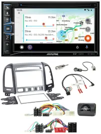 Alpine Bluetooth TMC USB DAB 2DIN Lenkrad Navigation für Hyundai SantaFe 2010-20