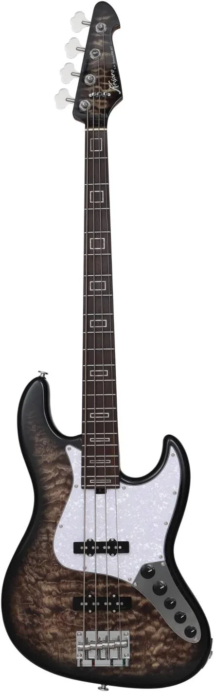 Бас-гитара KEIPRO KJB-Deluxe PRO Q-R ACT HTBK 4-струнная