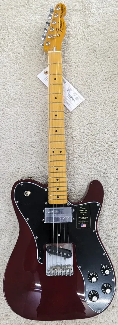 Fender American Vintage II 1977 Telecaster Custom, Maple Neck, Wine w/Case