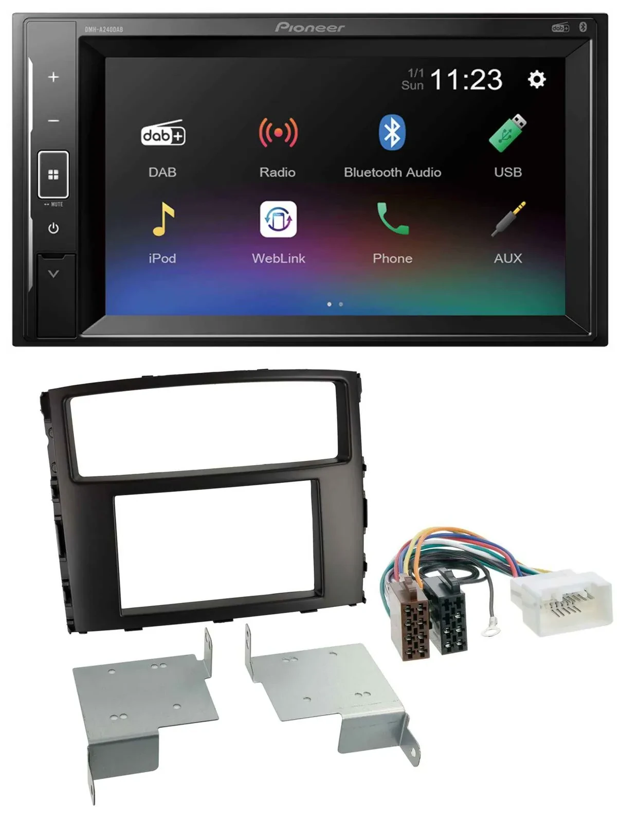 Pioneer DAB MP3 2DIN Bluetooth USB Autoradio für Mitsubishi Pajero Shogun ab 14