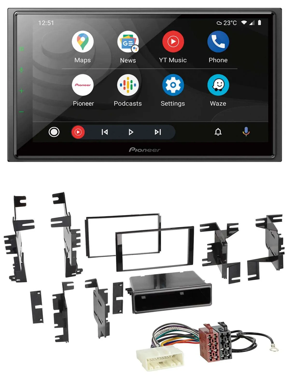 Pioneer USB 2DIN DAB MP3 Bluetooth Autoradio für Nissan Cube ab 09 Frontier ab 1