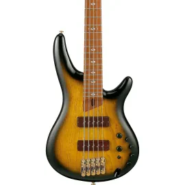 Ibanez SR4505 Prestige 5-String Bass Guitar Roasted Maple FB Desert Sunset Burst