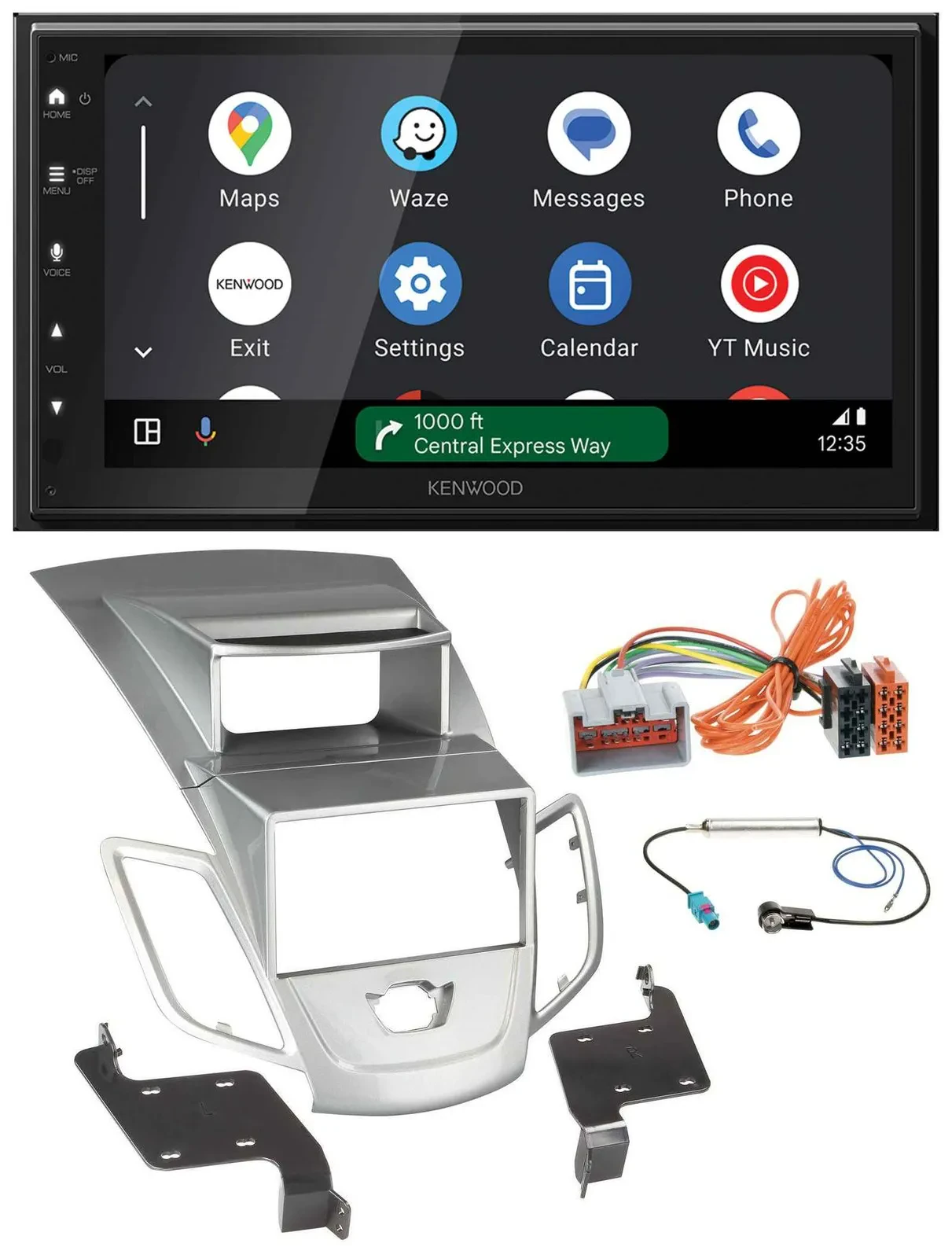 Kenwood DAB Bluetooth USB MP3 2DIN Autoradio für Ford Fiesta 2008-2010 Display s