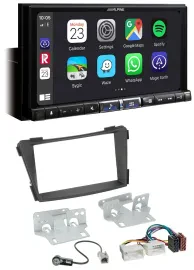 Alpine 2DIN DAB USB MP3 Bluetooth Autoradio für Hyundai i40 VF ab 2011 schwarz