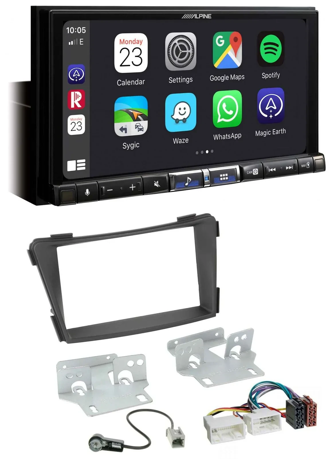 Alpine 2DIN DAB USB MP3 Bluetooth Autoradio für Hyundai i40 VF ab 2011 schwarz