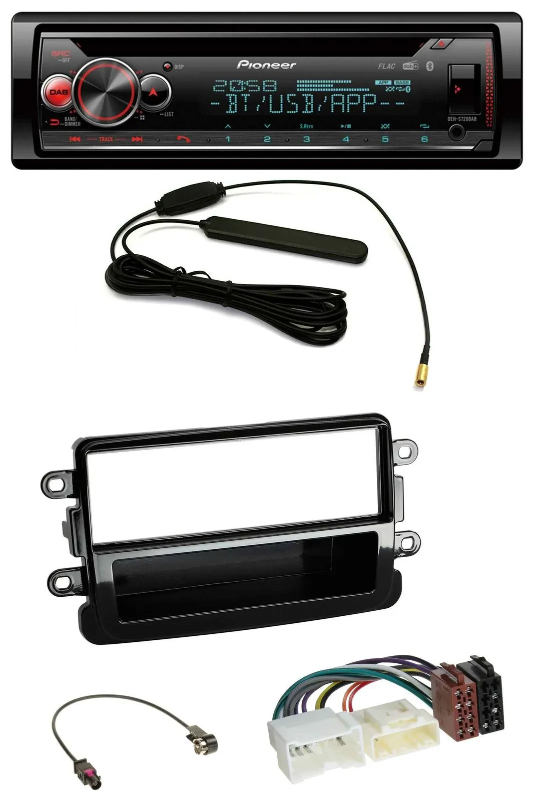 Pioneer USB DAB MP3 Bluetooth CD Autoradio für Dacia Lodgy Dokker Duster Sandero
