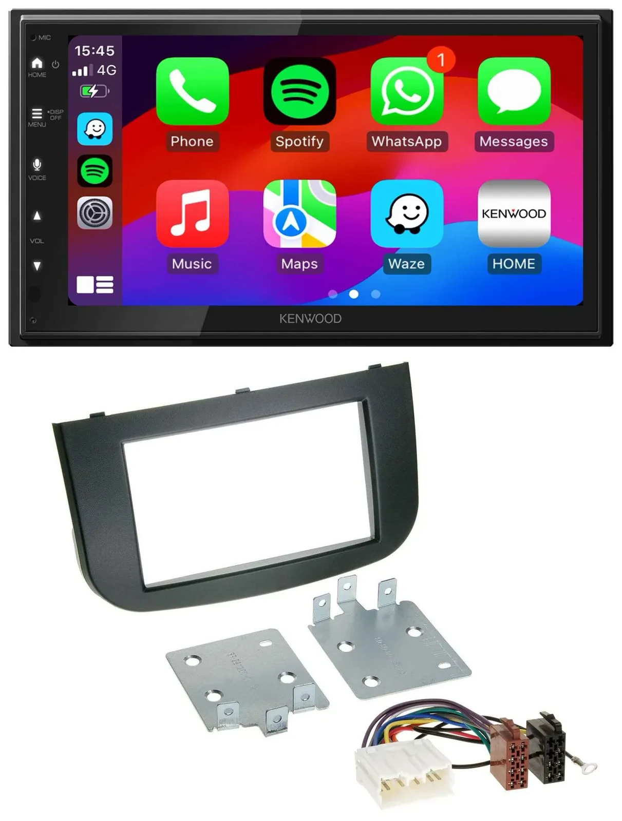 Kenwood MP3 USB DAB 2DIN Bluetooth Autoradio für Mitsubishi Colt 2008-2012