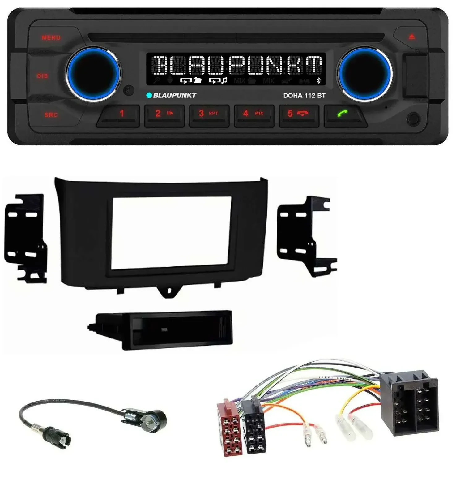 Blaupunkt AUX MP3 CD Bluetooth USB Autoradio für Smart ForTwo (2010-2015)