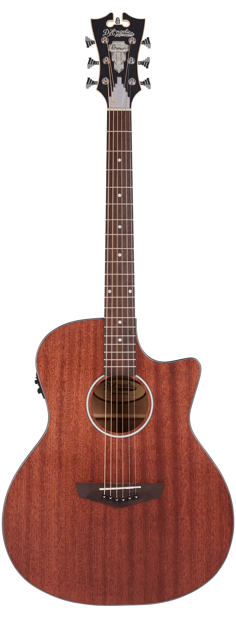 Электроакустическая гитара D'Angelico Premier Gramercy LS Cutaway Grand Auditorium Mahogany Satin