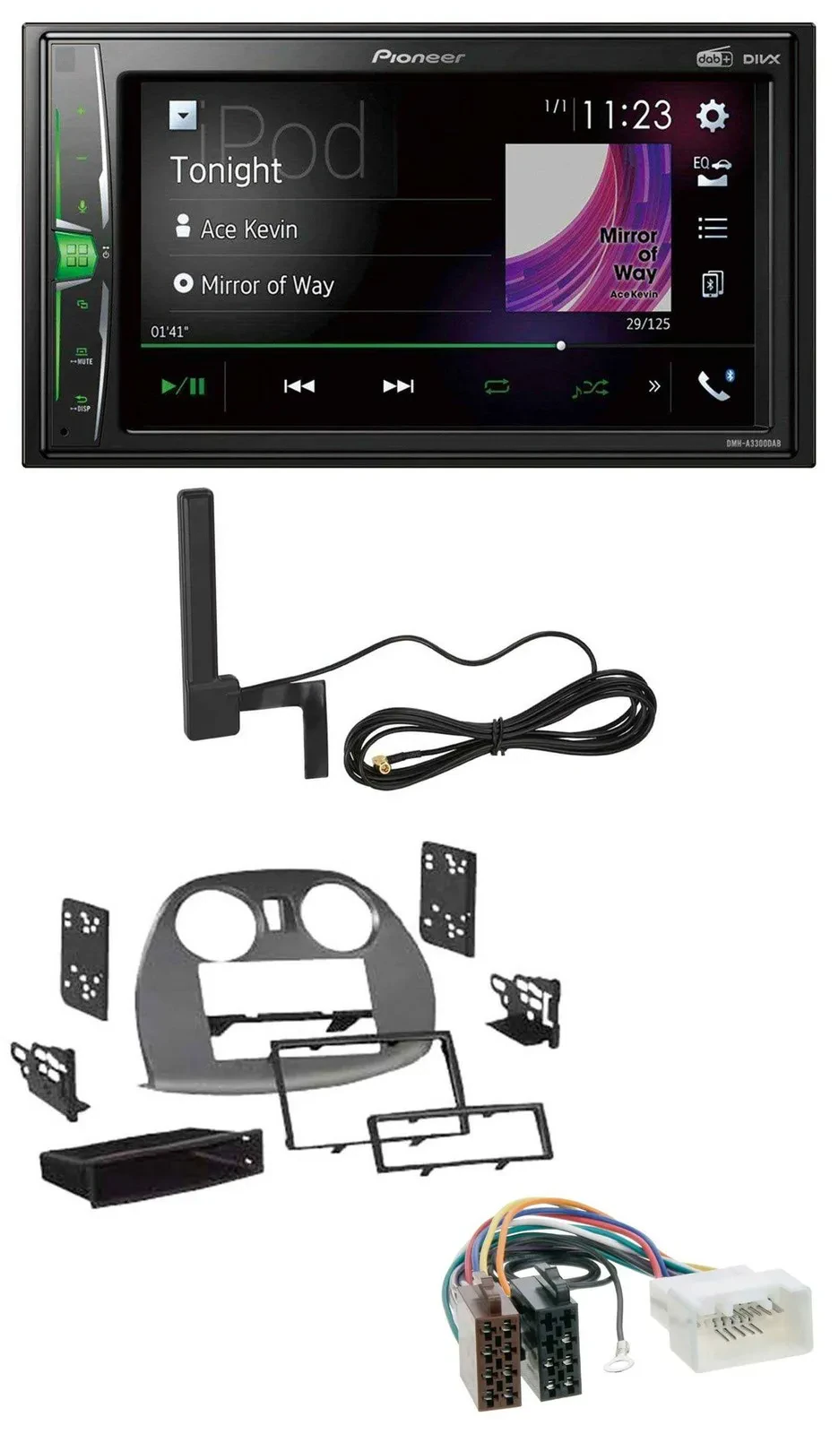 Pioneer MP3 DAB AUX 2DIN Bluetooth Autoradio für Mitsubishi Eclipse 4G 05-12