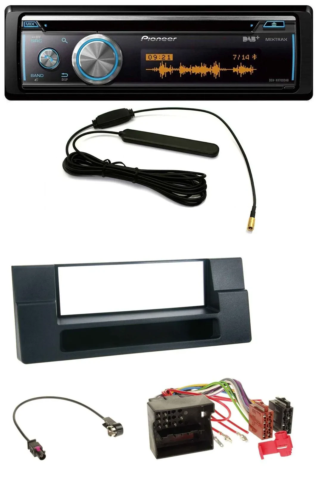 Автомагнитола для BMW Pioneer CD USB Bluetooth DAB MP3, Quadlock (X5 E53, 5 Series E39)