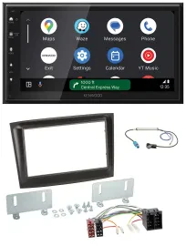 Kenwood DAB Bluetooth USB MP3 2DIN Autoradio für Fiat Doblo ab 15 schwarz