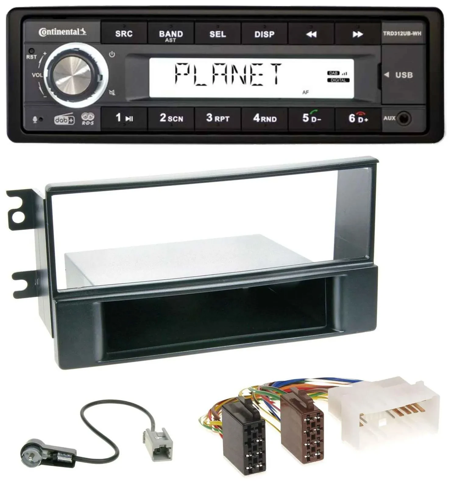 Continental USB 1DIN AUX DAB MP3 Autoradio für Kia Sportage II (2008-2010)