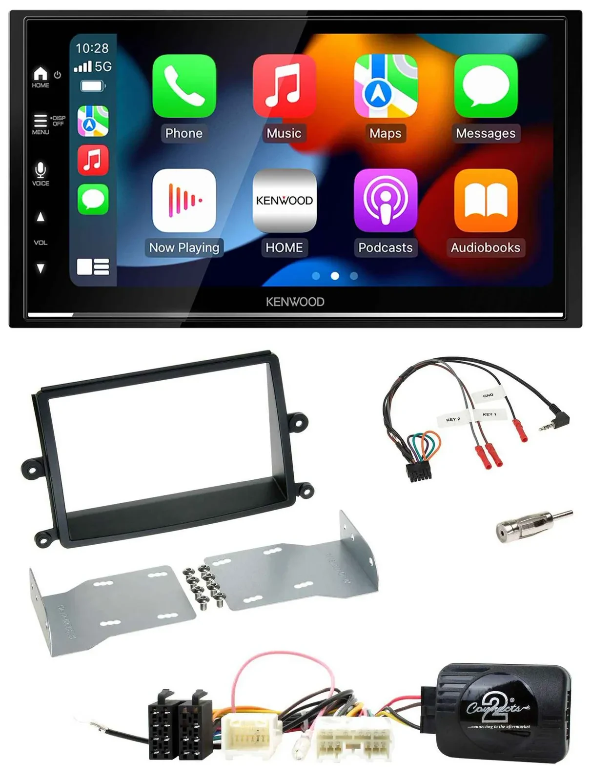 Kenwood DAB USB Bluetooth 2DIN Lenkrad Autoradio für Mitsubishi L200 06-15