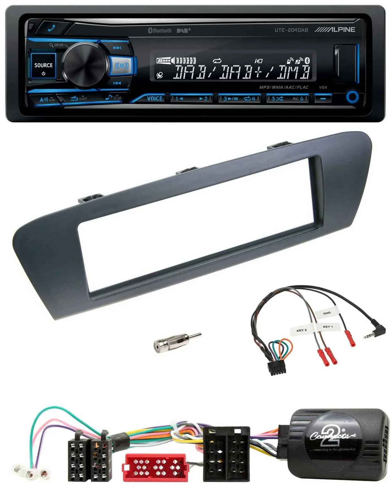 Автомагнитола для Renault Grand Scenic Alpine USB, Bluetooth, DAB, ISO