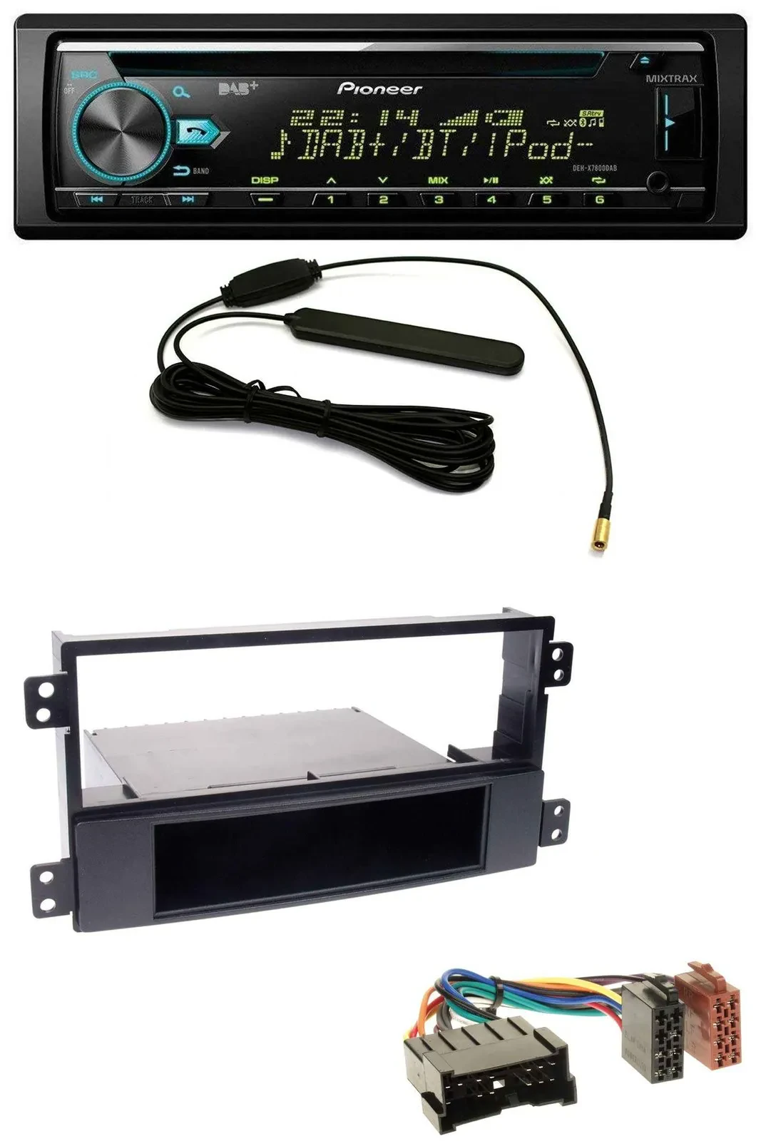 Pioneer CD MP3 AUX DAB USB Autoradio für Hyundai Sonata NF 02-05 schwarz