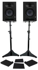 2) Presonus Eris Studio 8 Powered Active 8" Studio Monitors Speakers+Stands+Pads
