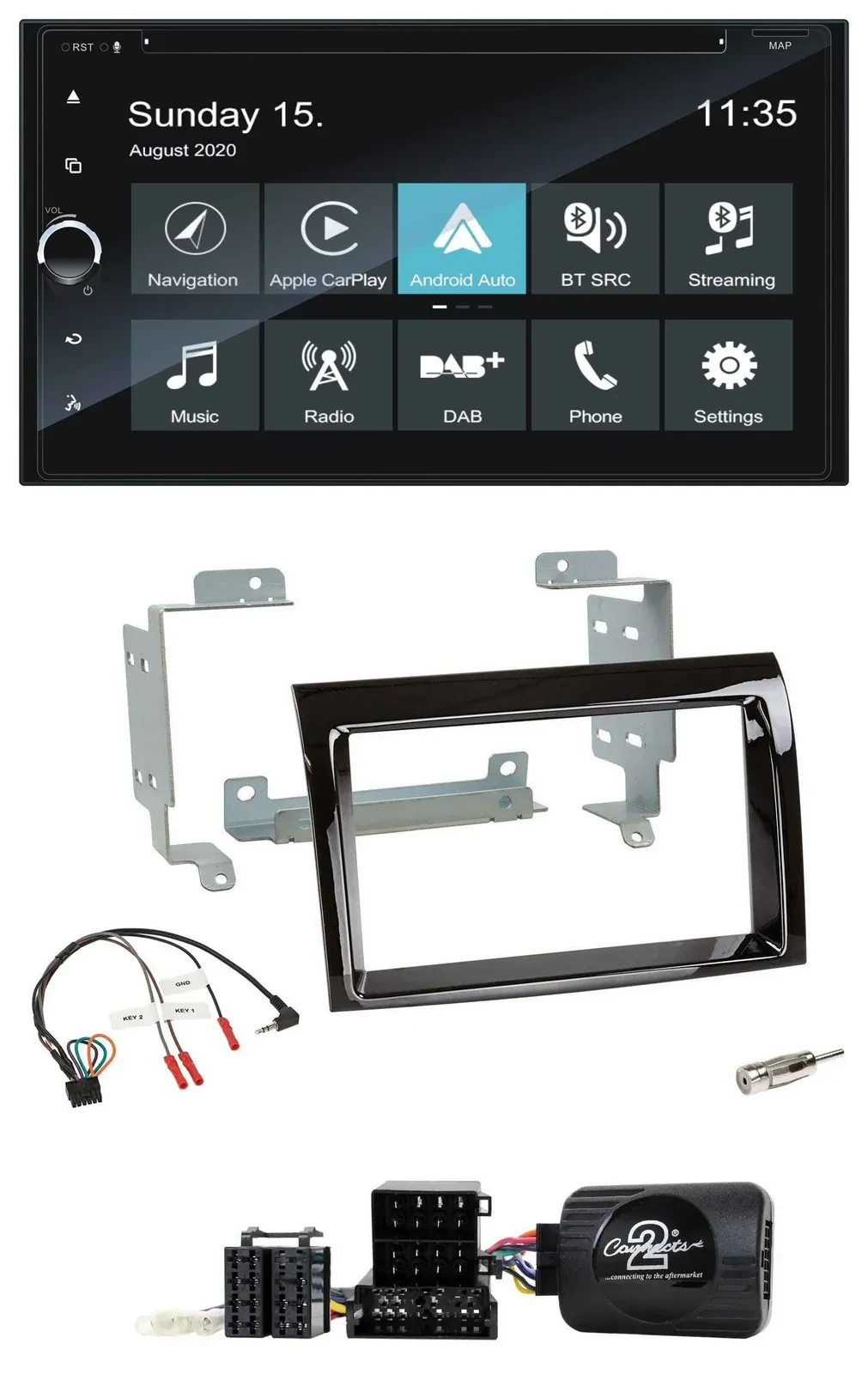 Blaupunkt 2DIN Lenkrad TMC Bluetooth USB DAB Navigation für Fiat Ducato 2006-200