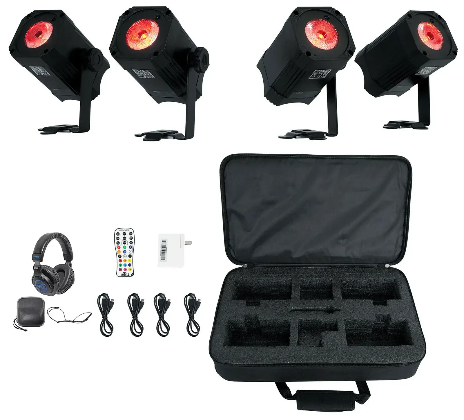 Светодиодный прибор Chauvet DJ EZlink Par Q1BT с аксессуарами (4 штуки)