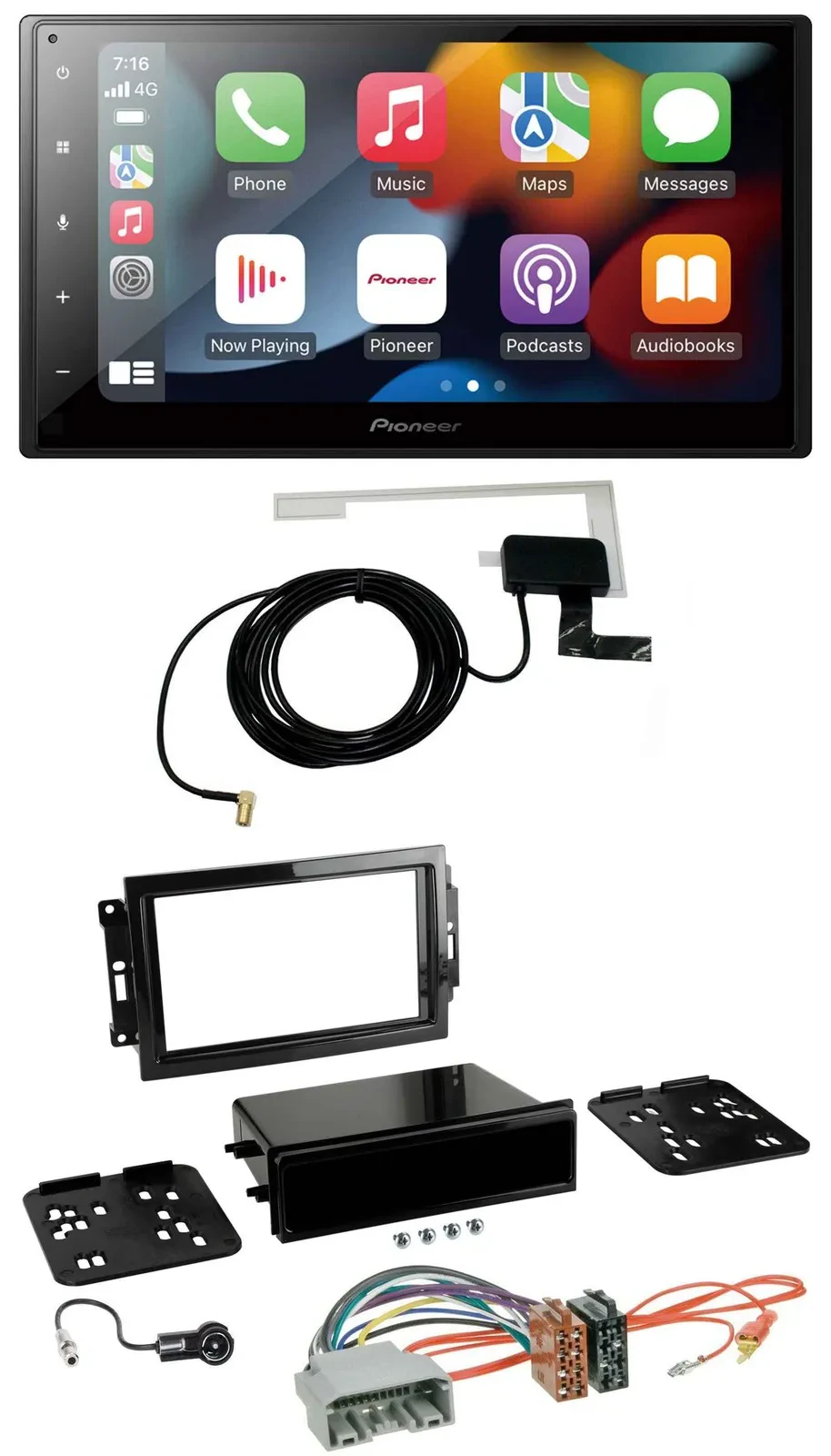 Автомагнитола для Chrysler 300C, Dodge Caliber, Jeep Pioneer 2 DIN, Bluetooth, USB, DAB, MP3