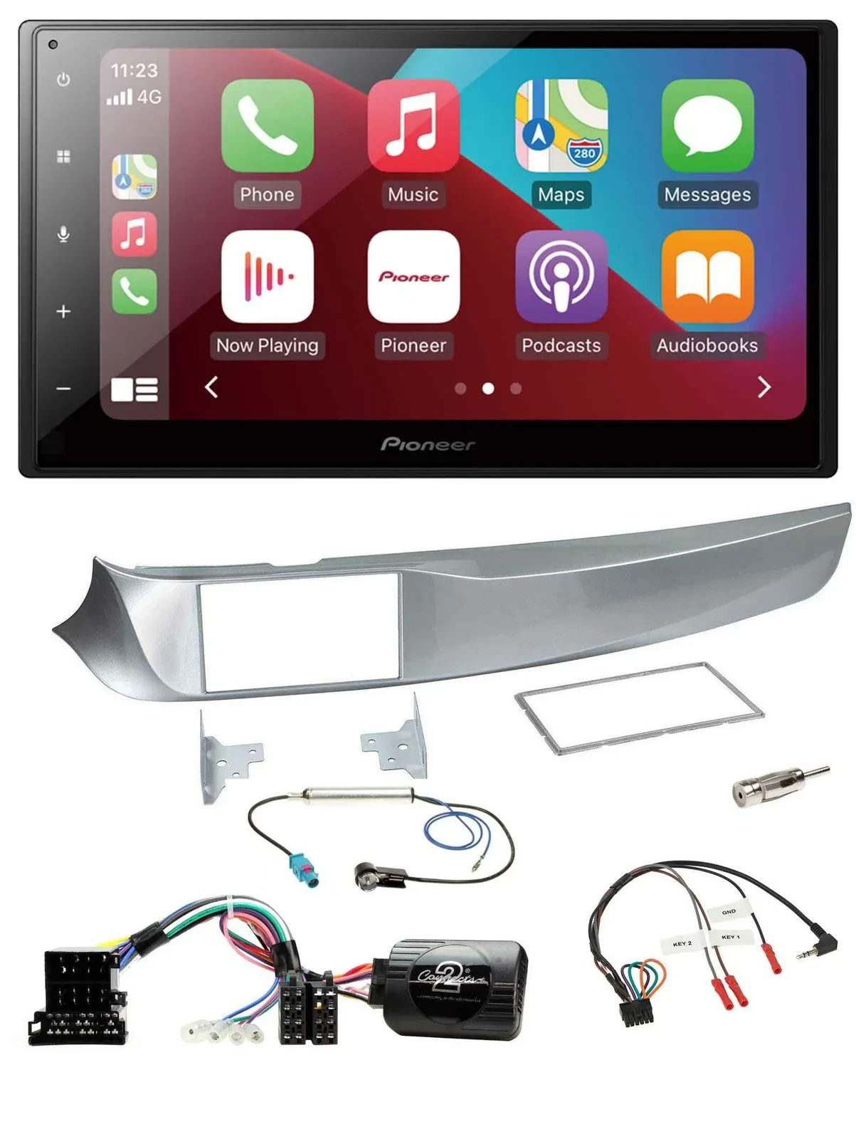 Автомагнитола Pioneer 2-DIN, USB, Bluetooth, DAB, для Alfa Romeo Giulietta (2010–2014)