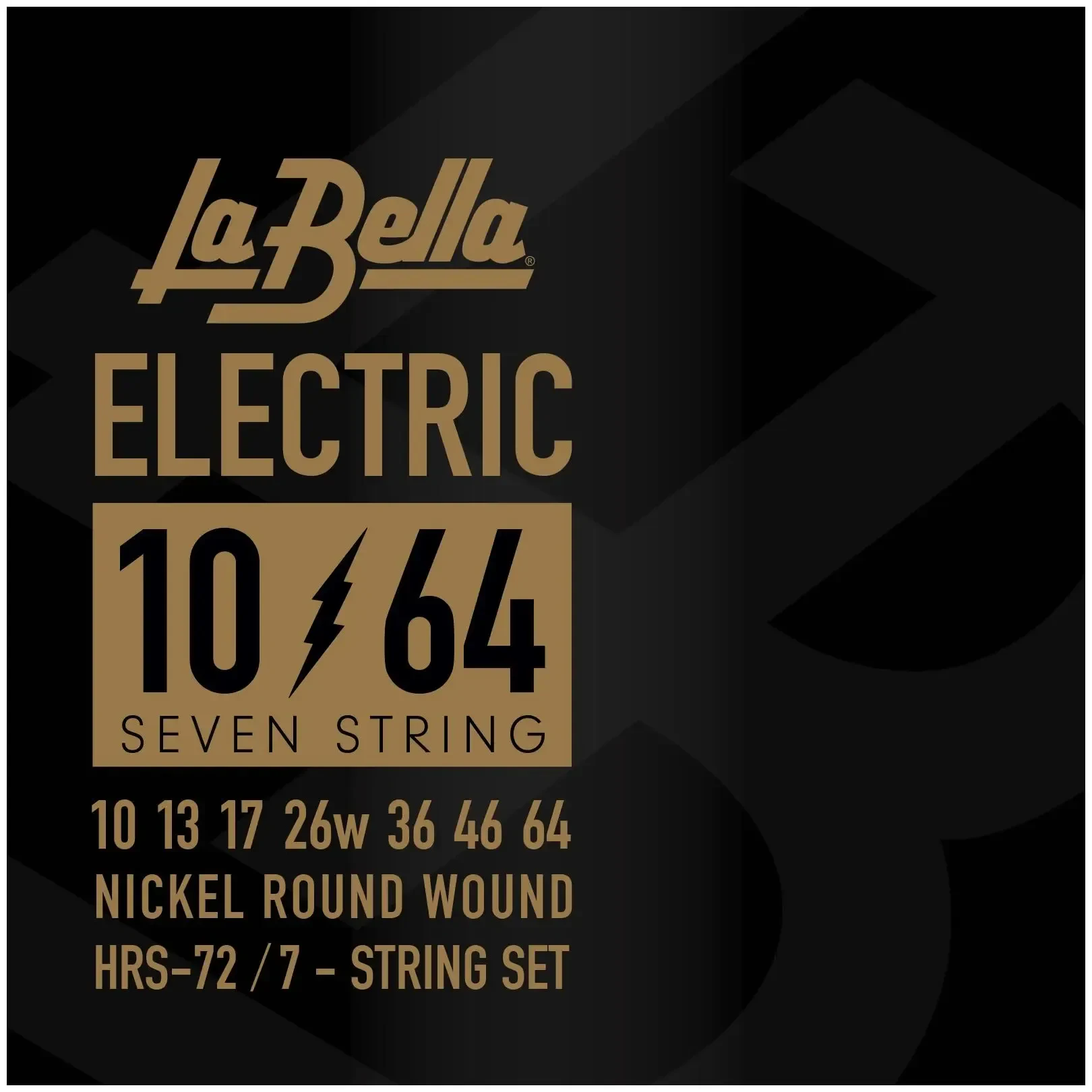 Струны для 7-струнной электрогитары La Bella HRS-72 Nickel Electric 10-64