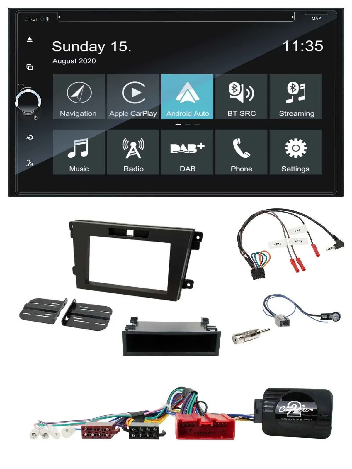 Автомагнитола для Mazda CX-7 (2008–2010) Blaupunkt 2DIN, Bluetooth, USB, DAB, навигация, TMC