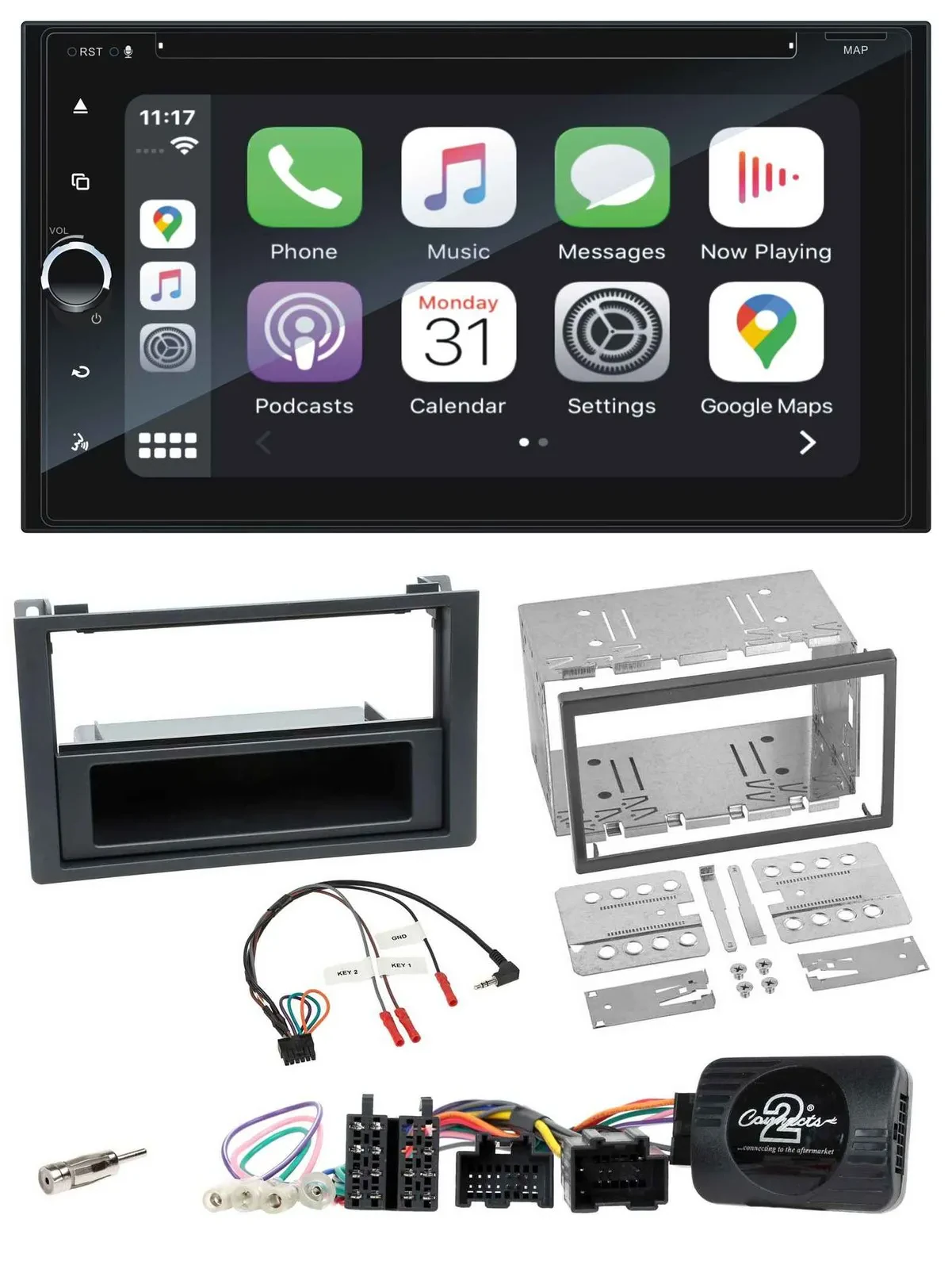 Автомагнитола Blaupunkt 2DIN DAB Bluetooth USB навигация TMC для Saab 9-3 (2008–2012)