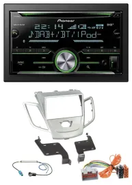 Pioneer Bluetooth MP3 DAB 2DIN USB CD Autoradio für Ford Fiesta 08-10 silber