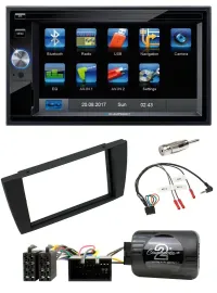 Blaupunkt SD USB TMC Bluetooth 2DIN Lenkrad Navigation für Jaguar X-Type S 2003-