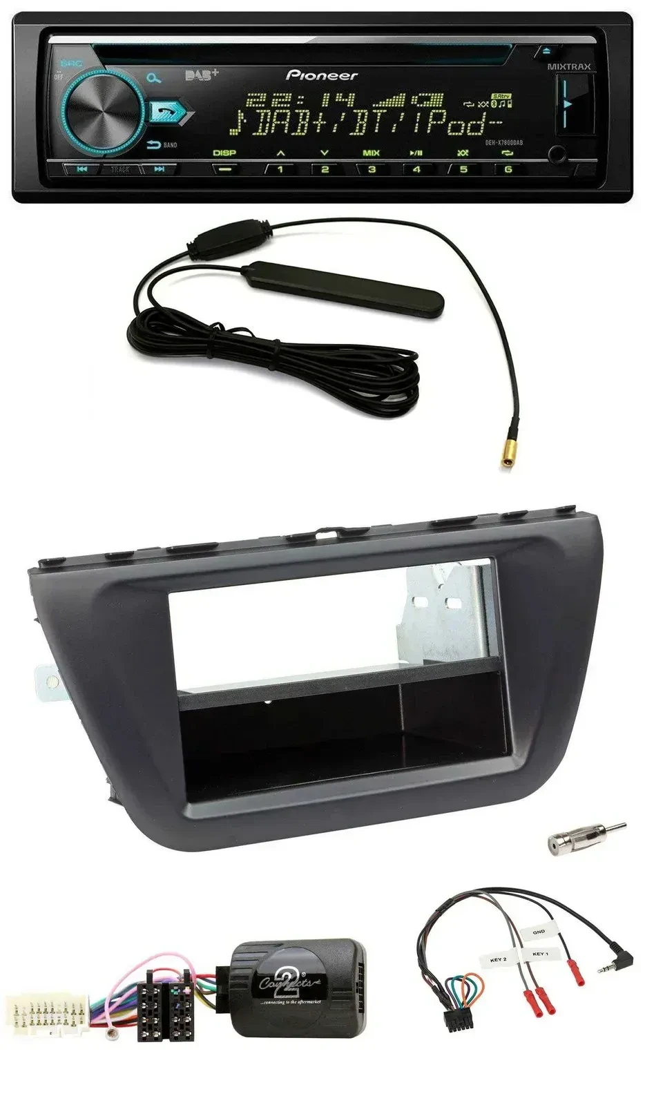 Автомагнитола Pioneer CD/MP3, DAB, USB для Suzuki SX4 (с 2013), совместим с кнопками на руле