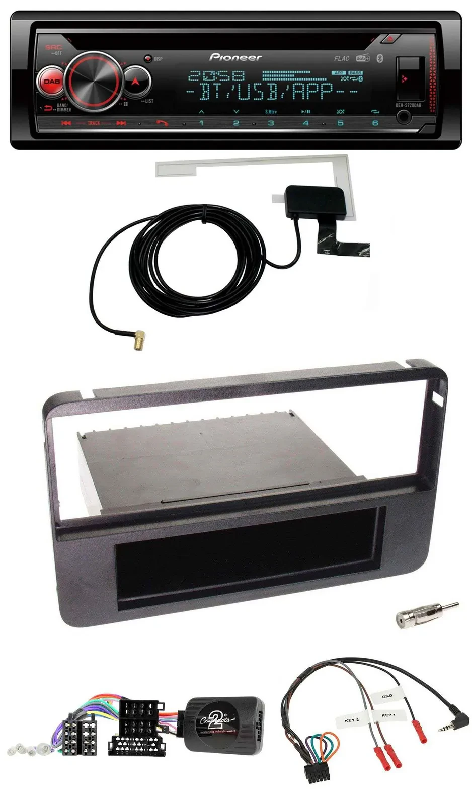 Автомагнитола для Alfa Romeo 159/Brera/Spider Pioneer CD, DAB, USB, Bluetooth, поддержка кнопок на руле