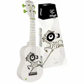 Stagg US-ZEBRA Traditionelle Sopran-Ukulele