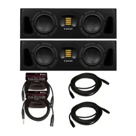 ADAM Audio A44H Powered Two-Way Midfield Studio Monitor 2-Pack Bundle