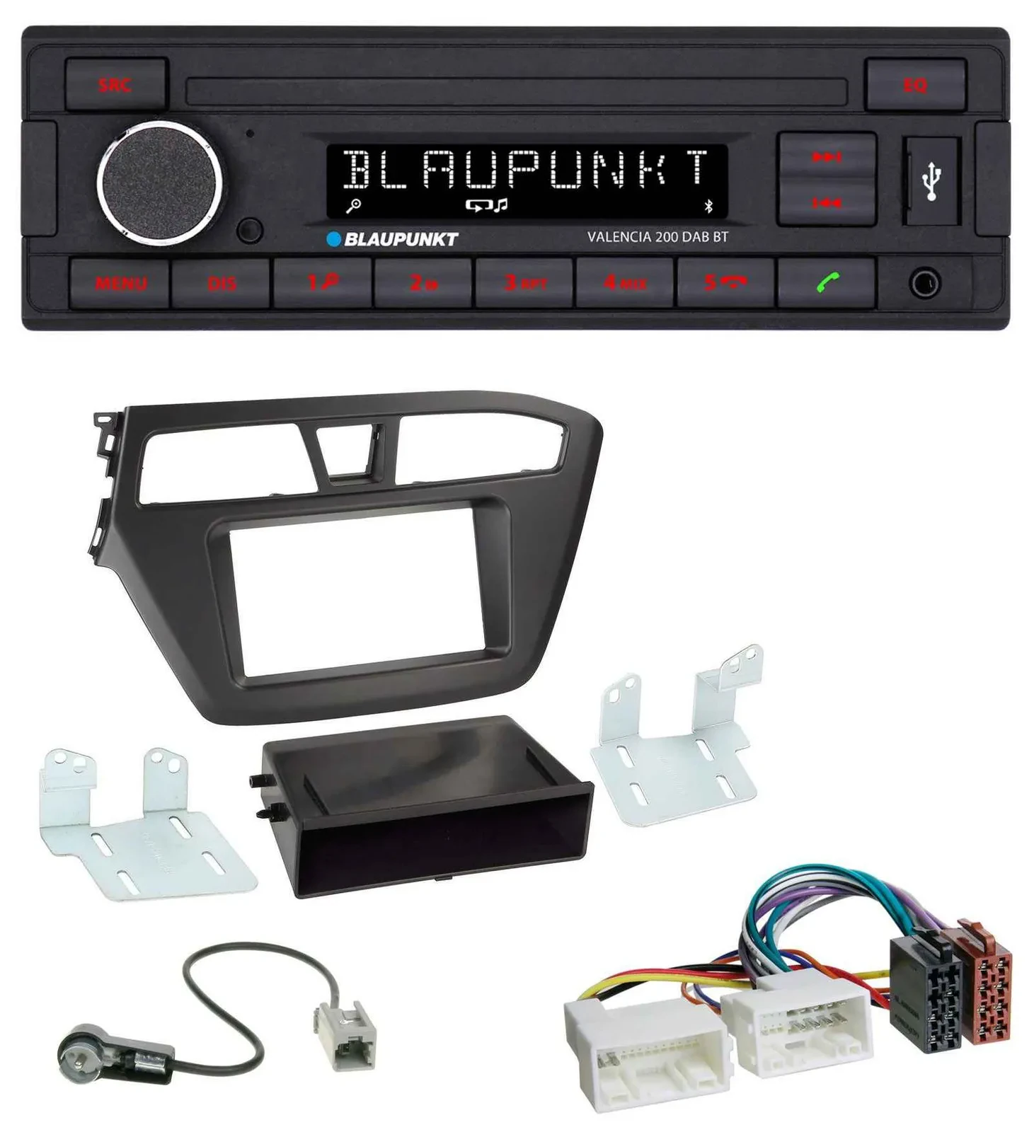 Автомагнитола для Hyundai i20 (2014–2020) Blaupunkt DAB, MP3, Bluetooth, USB